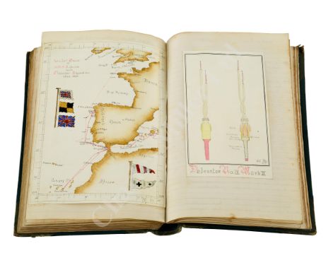 A MIDSHIPMAN'S LOG BOOK COMPILED ON BOARD H.M.S. NILE , 15TH JANUARY 1893 TO 15TH MAY 1895 kept by A.B. Humphrey and comprisi