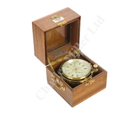 A TWO-DAY MARINE CHRONOMETER BY GEORGE MOORE, LONDON, CIRCA 1865 the 4in. silvered dial signed Geoe. Moore, 21 St John's Squa