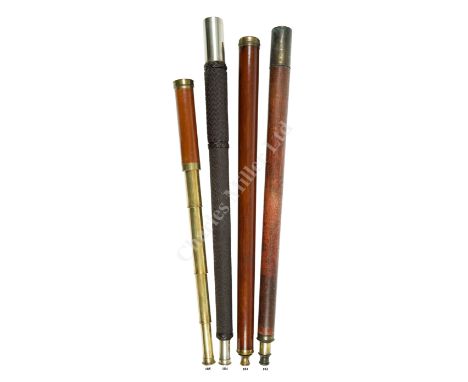 A 2IN. FOUR DRAW WOOD AND BRASS TELESCOPE BY C. &amp; G. DIXEY, LONDON, CIRCA 1830 signed by the eyepiece as per title and Op
