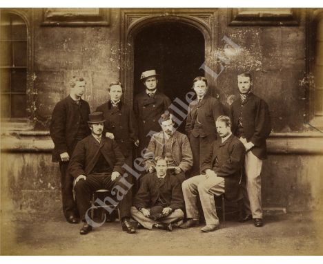 THE OXFORD CAPTAIN'S WINNING BLADE FROM THE 1865 OXFORD &amp; CAMBRIDGE BOAT RACE constructed from wood and painted and inscr
