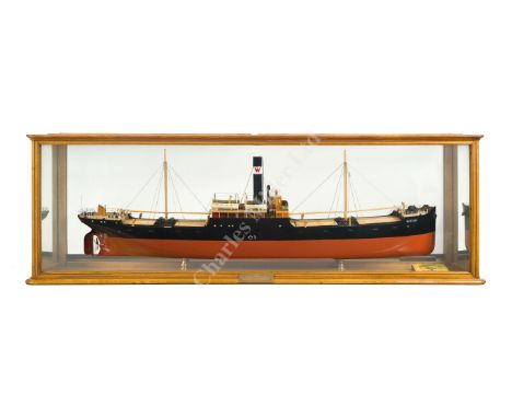 A BUILDER'S MIRROR-BACK MODEL FOR THE S.S. HAYTOR , BUILT FOR T. &amp; C. WILTON &amp; CO. LTD, BY JOHN CROWN &amp; SONS LTD,