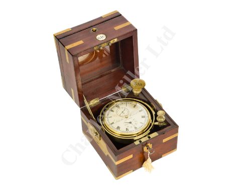 Ø A TWO-DAY MARINE CHRONOMETER BY LITHERLAND, DAVIES &amp; CO., LIVERPOOL, CIRCA 1840 the 3¼in. silvered dial signed as per t