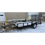 6.5’x12’ flat-bed bumper-pull trailer - NO TITLE