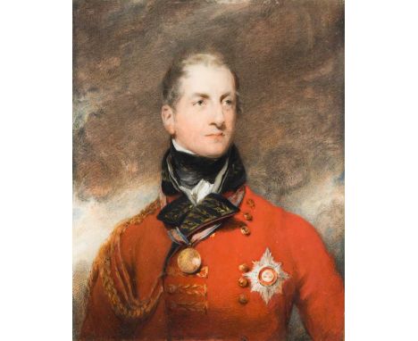 After Sir Thomas Lawrence  Portrait miniature of Lieutenant General the Hon. Sir Galbraith Lowry Cole (1772-1842) watercolour