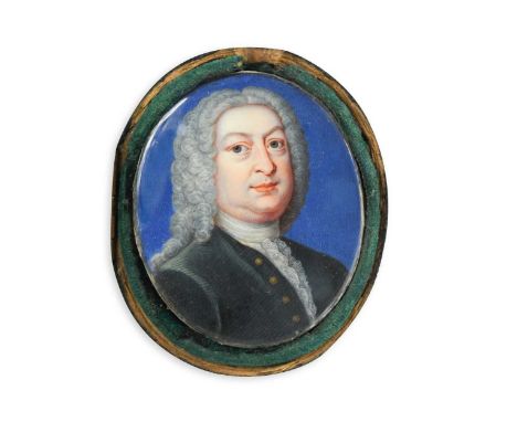 Circle of Bernard Lens III (1682-1740)  Portrait miniature of Sir Robert Beachcroft (1650-1721), Lord Mayor of London waterco