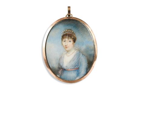 English School, circa 1810 Portrait miniature of a lady, believed to be Lady Anna Maria Russell (née Stanhope, 1783-1857) whe