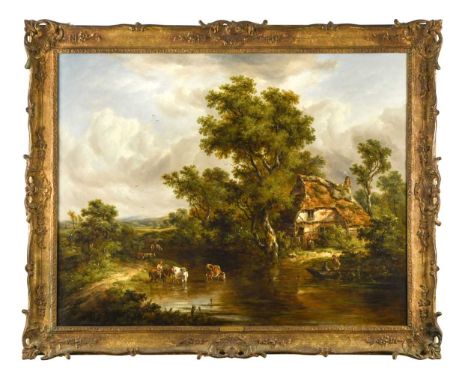 Richard H. Hilder (1813-1852) A Surrey cottage signed and dated lower left 'R Hilder 1844'oil on canvas69.5 x 89cmProvenance: