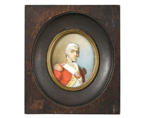 English School, circa 1795  Portrait miniature of an officer, believed to be Lt Colonel Clement Stafford Courtenay of the Loy