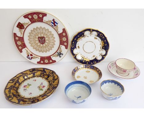 A selection of 19th century to late 20th century English porcelain; to include tea bowls and saucers (unmarked) and cabinet p