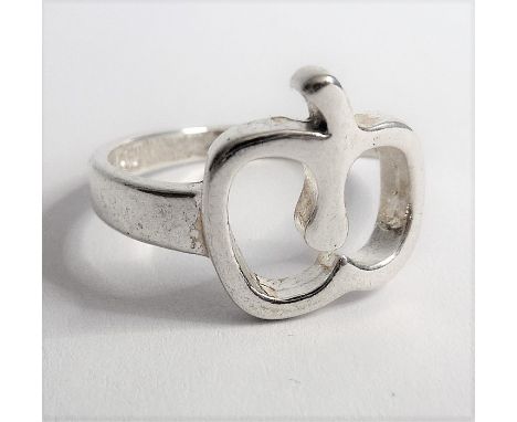 A silver ring modelled as a section of apple (boxed)
(The cost of&nbsp;UK postage&nbsp;via Royal Mail Special Delivery for th