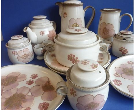 A 160-piece Denby Pottery dinner/tea and coffee service in the 'Gypsy' pattern; comprising varying sized plates and bowls, ov