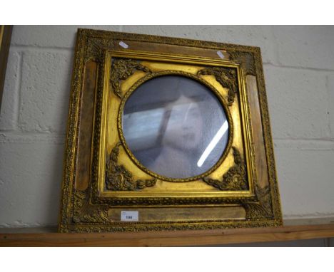 Contemporary oleograph print, portrait of a young lady set in a modern gilt effect frame with circular aperture