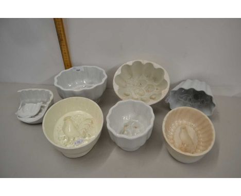 Collection of vintage ceramic jelly moulds