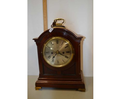 Early 20th Century mantel clock, the face marked Reid &amp; Sons, Newcastle Upon Tyne