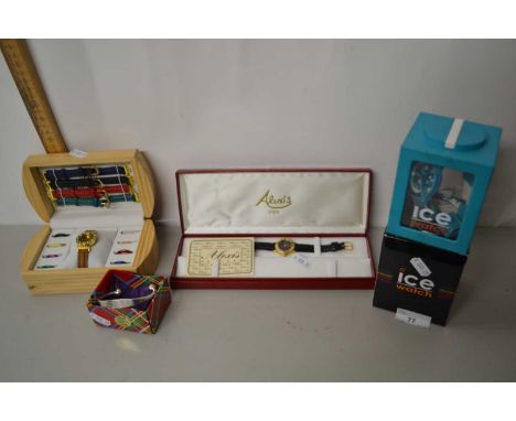 Mixed Lot:  An Ice watch and others plus a further bangle stamped 925