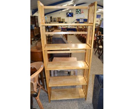 Modern light wood folding shelf unit