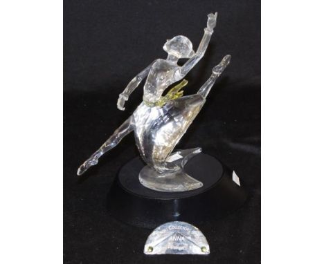 Swarovski Crystal Anna "Magic of Dance" SCS 2004, includes stand &amp; plaque, 18cm high approx.  (excluding stand), box avai