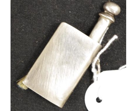 Vintage sterling silver pipe cleaner includes small enclosed brushes, (height 3.5cm approx).
