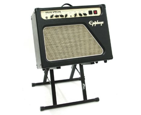 Epiphone Valve Special guitar amplifier, made in China, ser. no. 07051364, with amp stand