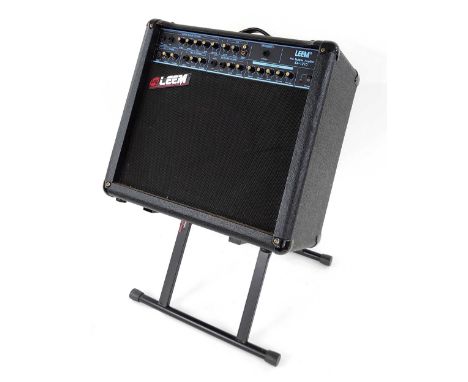 Leem KA-1210 guitar amplifier, made in Korea, ser. no. GA6072471, with amplifier stand