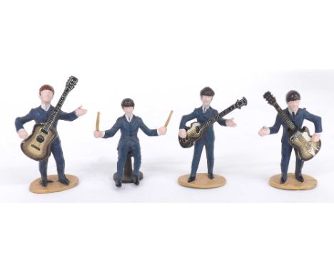 The Beatles - set of rare Beatles Subbuteo figures with guitars, each 2" high approx (4)