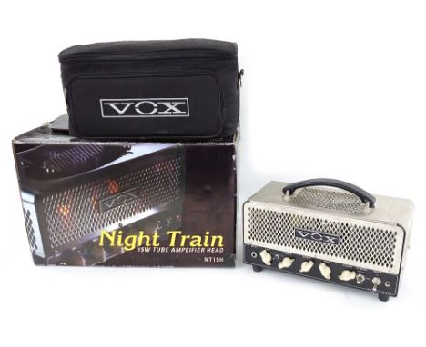 Vox Night Train Model NT15H guitar amplifier head, made in Vietnam, ser. no. 002210, with gig bag and box