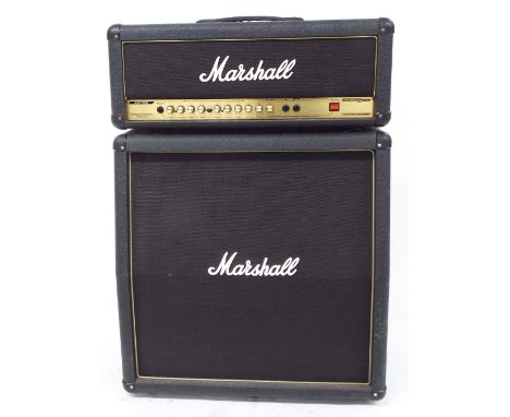 2002 Marshall Valvestate 2000 AVT 50H guitar amplifier head, made in England; together with a matching AVT 4x12 speaker cabin