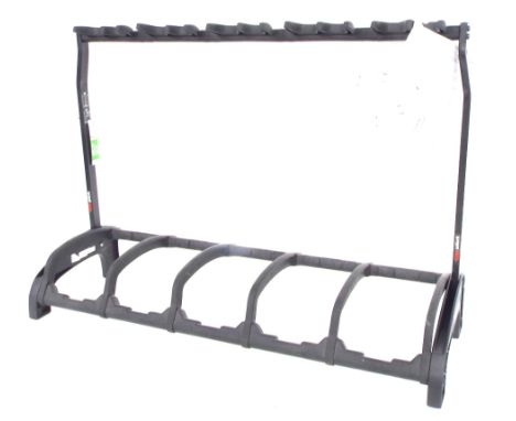 K&amp;M multi guitar stand with pick holders for five acoustic or ten electric guitars 