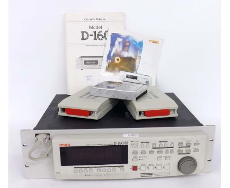 Fostex D-160 digital multi-track recorder, with external hard discs and owner's manual