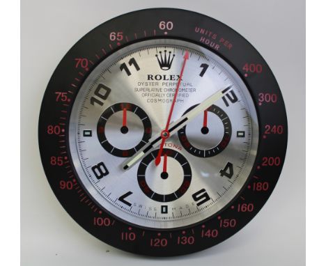 Rolex Dealer Display Wall Clock. 