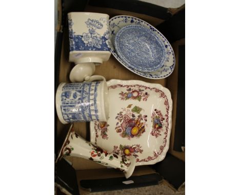 A quantity of Mason's ceramic items: various patterns including made for Crabtree's of London examples. 