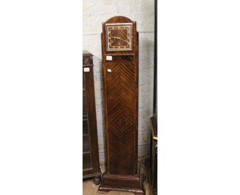 Art Deco Grand daughter clock: Quarter sawn veneer to the front. height 146cm 