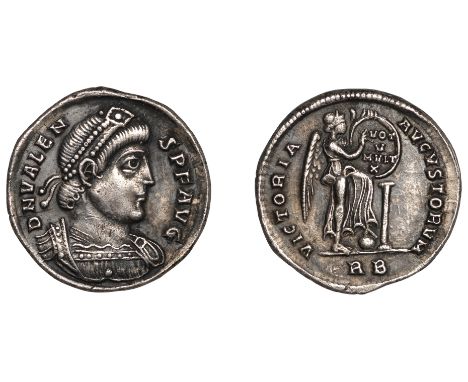 Roman Imperial Coinage, Valens (364-378), Miliarensis, Rome, 364-7, d n valen-s p f avg, pearl-diademed, draped and cuirassed