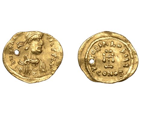 Byzantine Coinage, Heraclius (610-641), Tremissis, Constantinople, 610-13, diademed, draped and cuirassed bust right, rev. cr