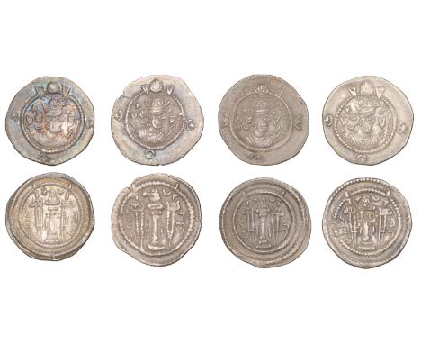 Oriental Greek Coinage, SASANIAN, Kavad I (Second reign, 499-531), Drachms (4): art (Ardashir Khurra), yr 35, 4.12g/3h, ay (S