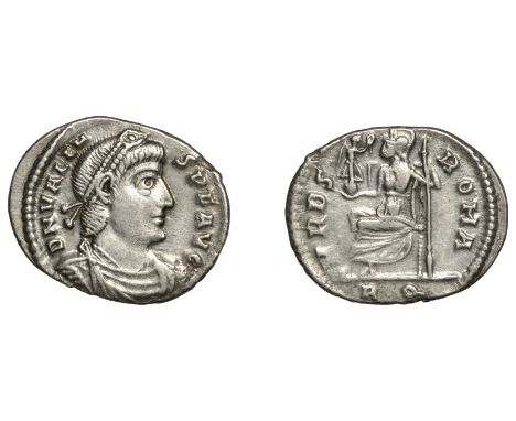 Roman Imperial Coinage, Valens (364-378), Siliqua, Rome, 364-7, d n valen-s avg, pearl-diademed, draped and cuirassed bust ri