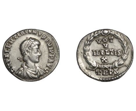 Roman Imperial Coinage, Valentinian II (375-392), Siliqua, Trier, 378-83, d n valentinianvs ivn pf avg, pearl-diademed, drape