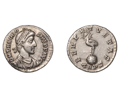 A Rare ‘Presentation Piece’   Roman Imperial Coinage, Theodosius I (379-395), Third Miliarensis [or Light Siliqua], Trier, 37