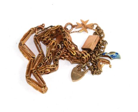 Two gate bracelets and a small charm bracelet (3)