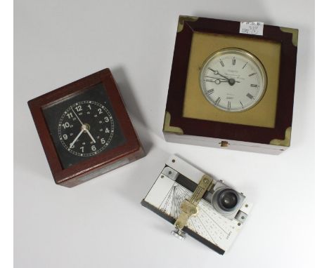 A WEMPE marine chronometer, Hamburg, numbered 5930, together with an MOD quartz Chronometer Electronic, and a Stuarts Marine 