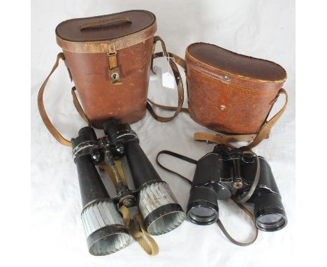 A pair of WWII Barr &amp; Stroud CF 41 7x binoculars, admiralty pattern with broad arrow mark, unusually also having spiral-e