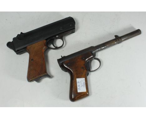 A West German FB (Fritz Barthelmes) 'Record Jumbo,' .177 cal air pistol, boxed, together with a Diana Model 2 .177 gat-gun 