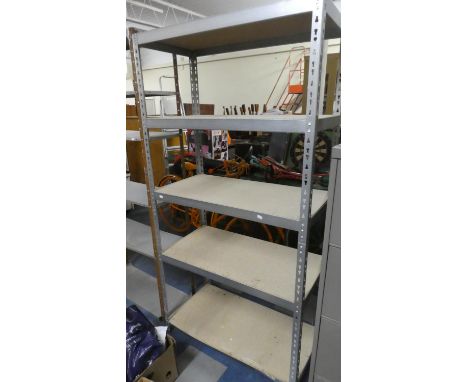 A Metal Workshop Shelf Unit, 92cm Wide 