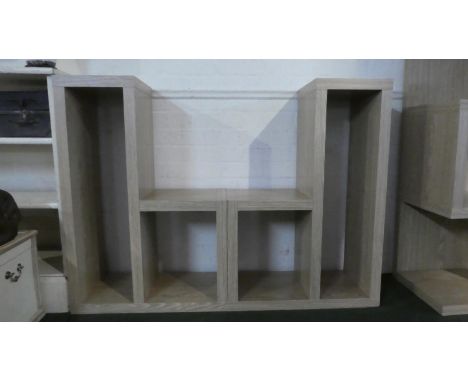 A Pair of Modern L Shaped Shelf Units, Each 88cm high 