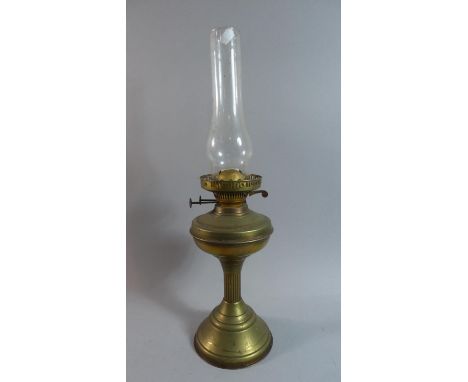 A Mid 20th Century Brass Oil Lamp 