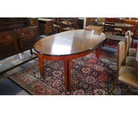 A Well Restored Art Deco Burr Walnut Extending Dining Table with One Extra Leaf, 196cm Long (Max) 