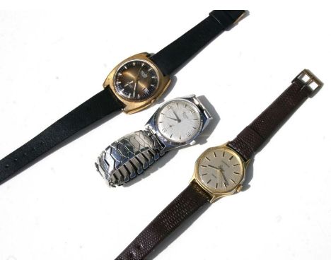 A vintage Corvette 25 jewel gentleman's Automatic Incabloc wristwatch with date aperture; together with a Lucerne gentleman's