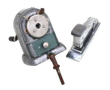  A vintage A W Faber Castell No. 52/20 pencil sharpener; together with a vintage Ofrex Robust 50 stapler (2).