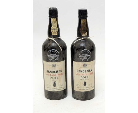 Sandeman Vintage Port 1977 2 bottles.