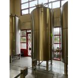 Konig 3510 liter jacketed insulated tank with 1.5 hp agitator, model PT-30H, jacket pressure 35